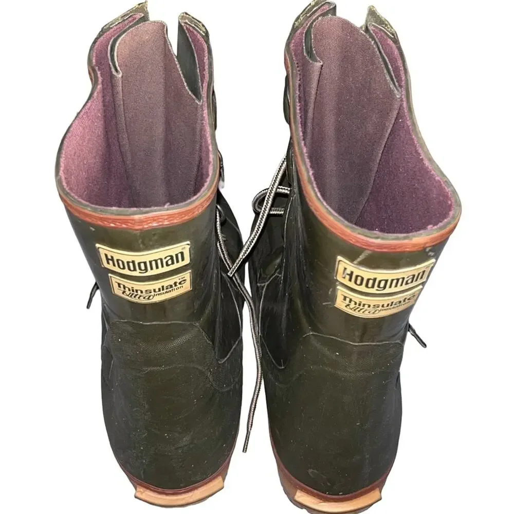 Hodgman Thinsulate Ultra Olive Green Lace-Up Boots